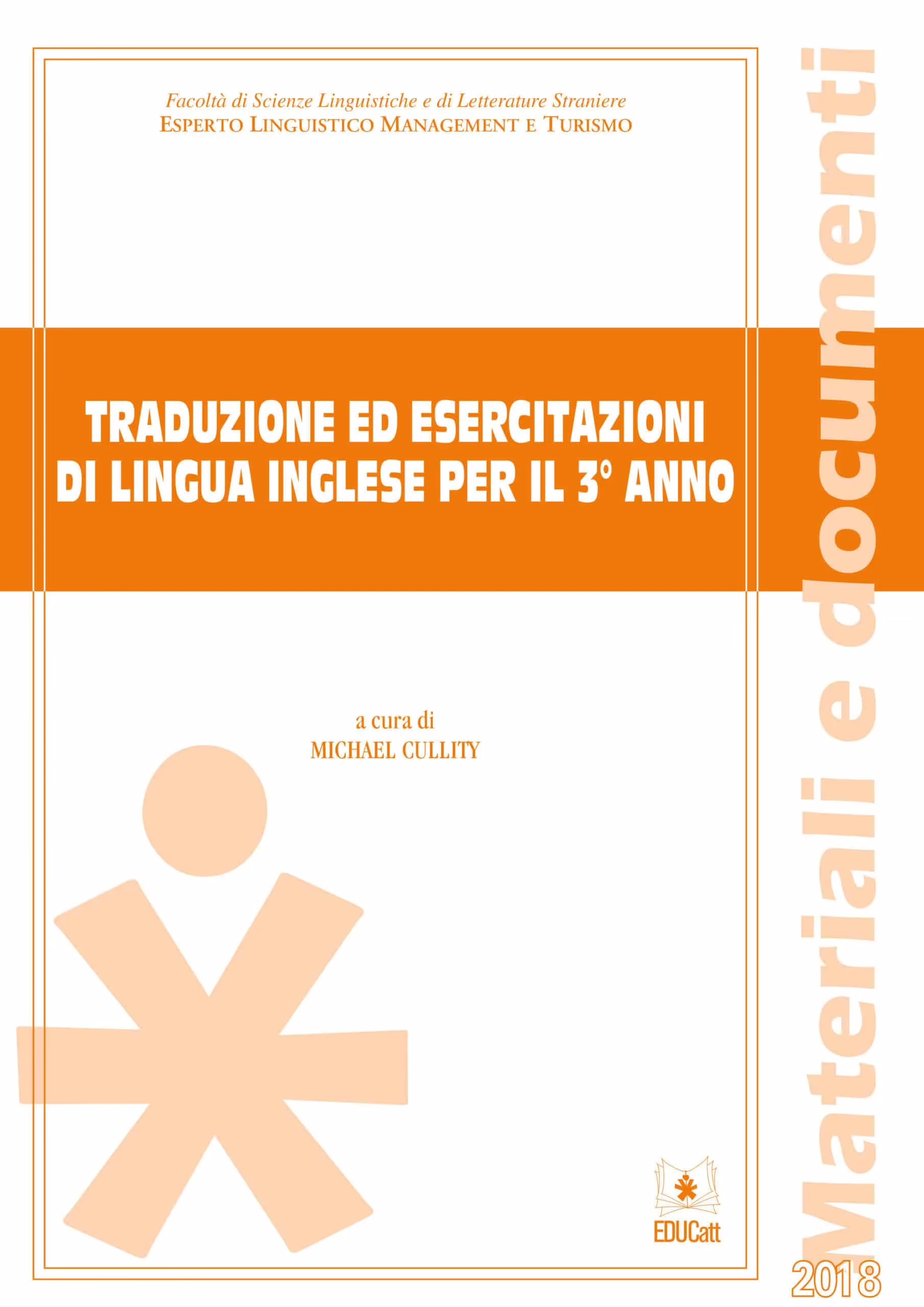 Copertina di un libro intitolato Traduzione ed esercitazioni di lingua inglese per il 3° anno.